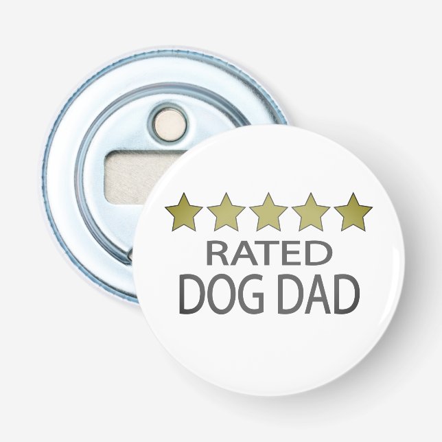 Fem stjärnor Hund Pappa Flasköppnare (Framsidan)