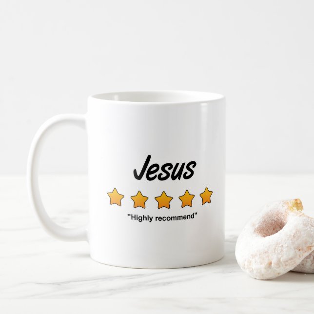 Fem stjärnor Jesus Kaffemugg (Med munk)