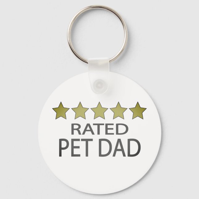 Fem stjärnor Pet Pappa Nyckelring (Framsida)