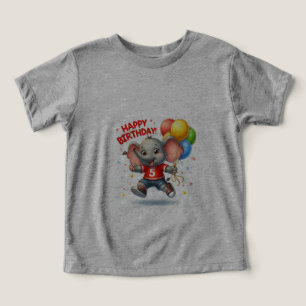 Fem stora Firande: Elephant med Balloons Toddl T Shirt