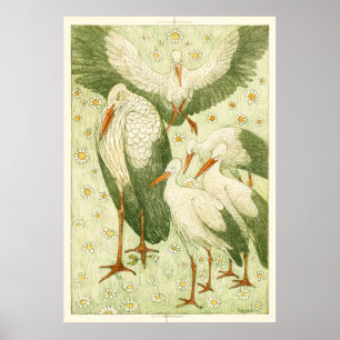 Fem stormar i en Meadow Poster