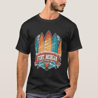 Fem surfbrädor Fort Morgan Beach Al T Shirt
