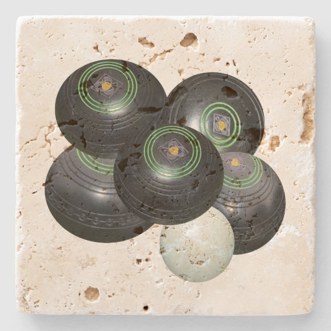 Fem svarta Gräsmatta och Jack. Stenunderlägg (Framsidan)