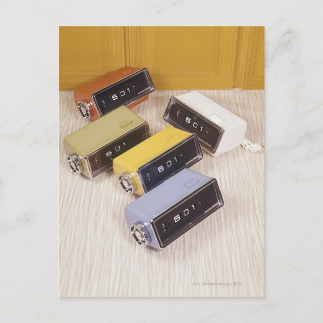 Fem tar tid på vykort (Framsida)