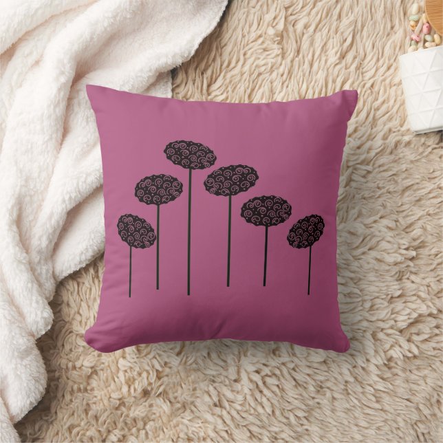 Fem Träd Dekorativ kudde (Filt)