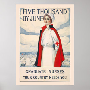 Fem tusen vid Juni - behövda studentsjukskötersk Poster
