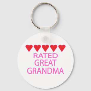 Fem Underbara mormor i hjärtat Nyckelring
