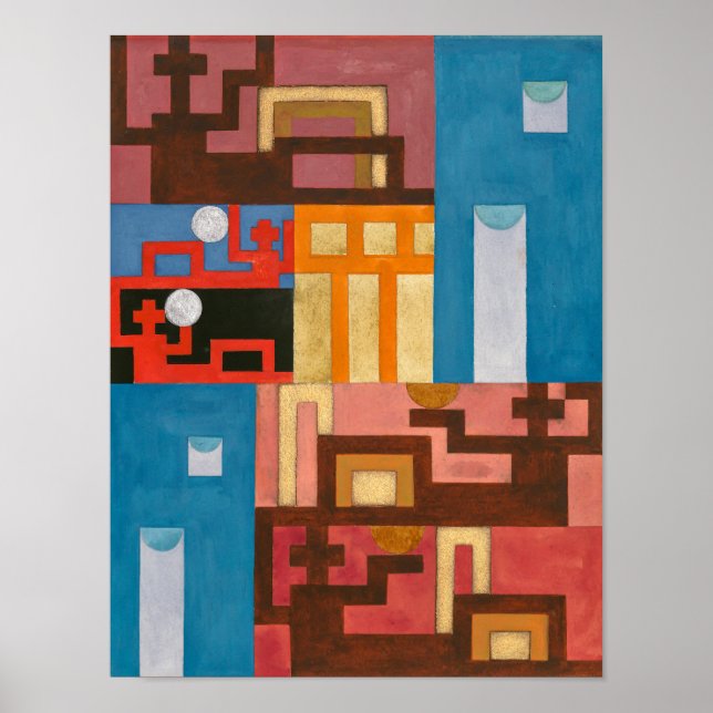 Fem utökade Figurer | Sophie Taeuber-Arp | Poster (Framsidan)