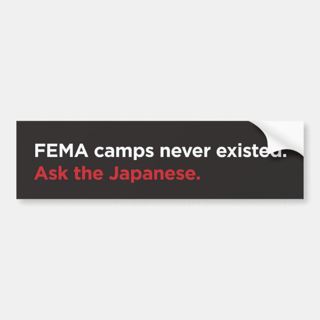 Fema-läger - japanen bildekal (Framsidan)