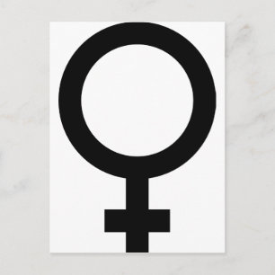 Femal - Kvinna - Kvinnotecken Vykort