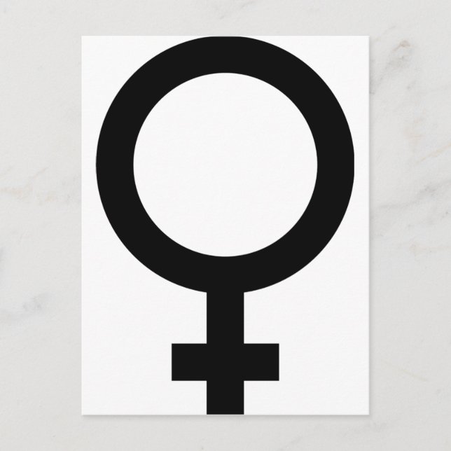 Femal - Kvinna - Kvinnotecken Vykort (Framsida)