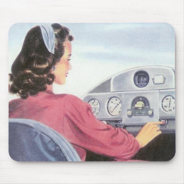 Femal pilot- Mousepad Musmatta (Framsidan)