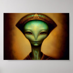 Female Alien Porträtt Poster