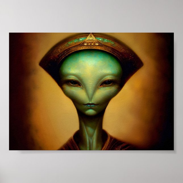 Female Alien Porträtt Poster (Framsidan)
