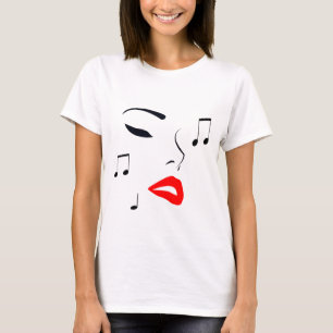 Female Ansikte Music T Shirt