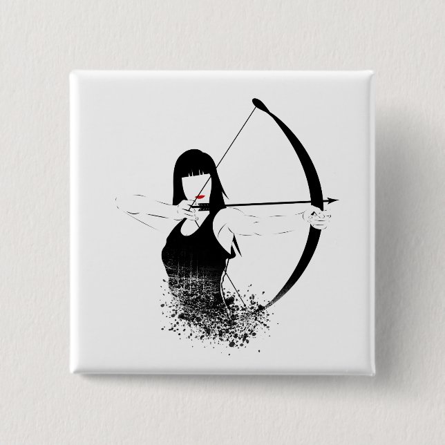 Female Archer Knapp (Framsida)