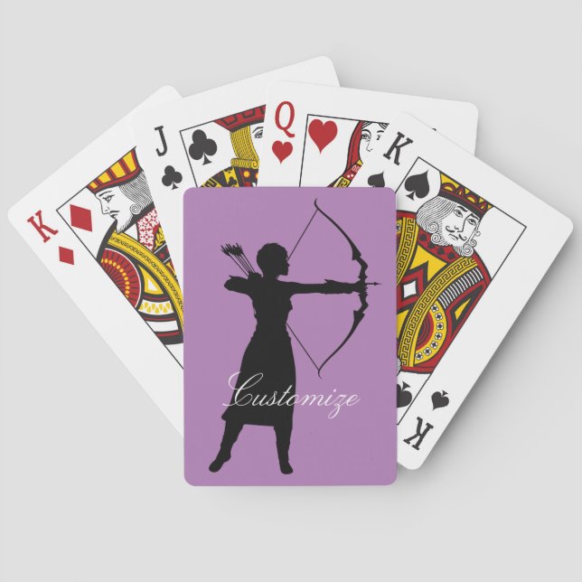 Female Archer Silhouette Thunder_Cove Casinokort (Baksidan)