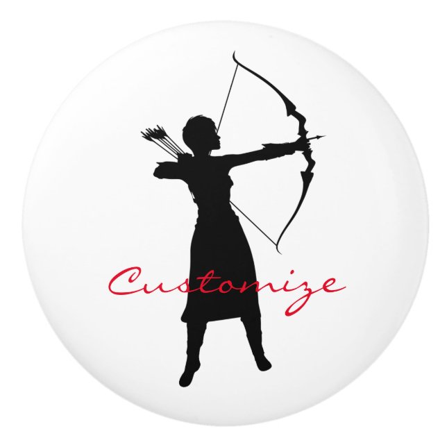 Female Archer Silhouette Thunder_Cove Knopp (Framsidan)