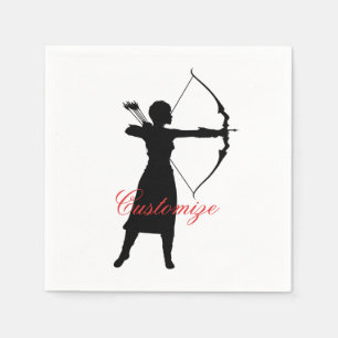 Female Archer Silhouette Thunder_Cove Pappersservett