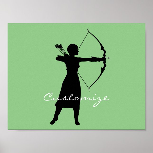 Female Archer Silhouette Thunder_Cove Poster (Framsidan)