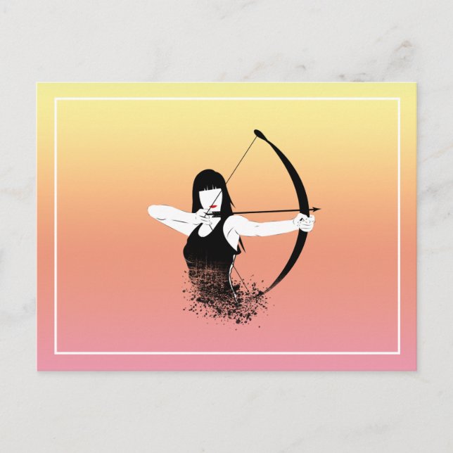 Female Archer Vykort (Framsida)