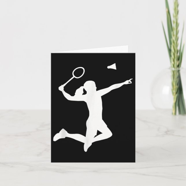 Female Badminton Player Kort (Framsida)