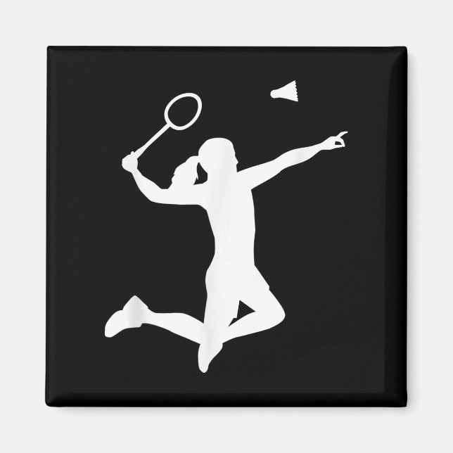 Female Badminton Player Magnet (Framsidan)