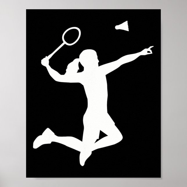 Female Badminton Player Poster (Framsidan)
