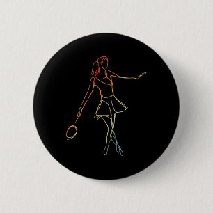 Female Badminton Player Sketch Shuttle Game for Gi Knapp