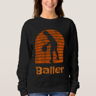 Female Baller Basketball Player Retro Sunset Vinta T Shirt