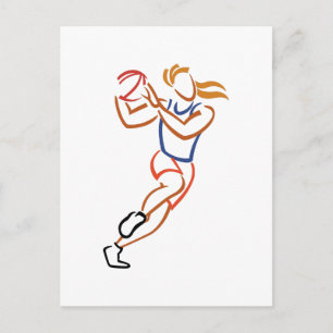 Female Basketball Player Vykort
