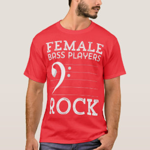 Female Bass Players Sten Dubbla Bass Funny Music T Shirt
