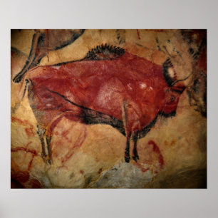 Female bison i Altamira Poster