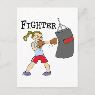 Female Boxer Vykort