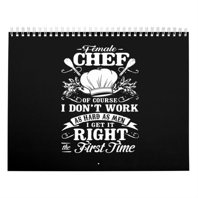 female chef of course i don't work as hard as men kalender (Omslag)