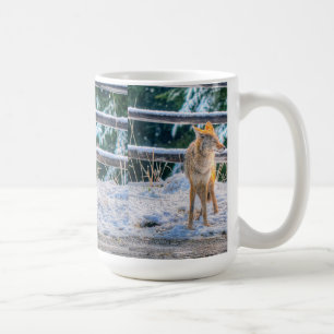 Female Coyote och Snö Wildlife Nature Coffee Mugg