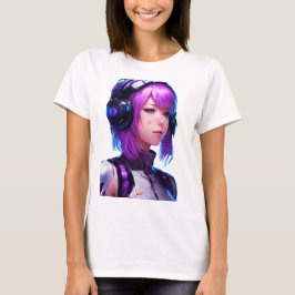 Female Cyborg anime stil T Shirt