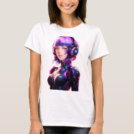 Female Cyborg anime stil T Shirt