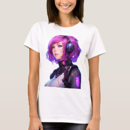 Female Cyborg anime stil T Shirt