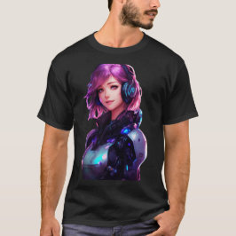 Female Cyborg anime stil T Shirt
