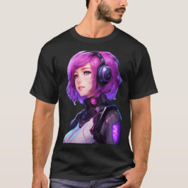 Female Cyborg anime stil T Shirt