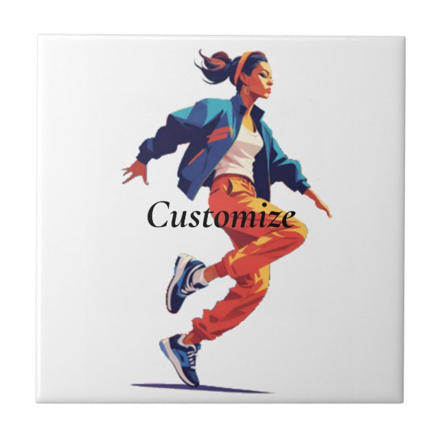 Female dancer Hip hop Thunder_Cove Kakelplatta (Framsidan)