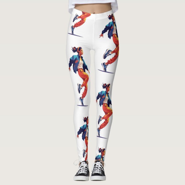 Female dancer Hip hop Thunder_Cove Leggings (Framsida)