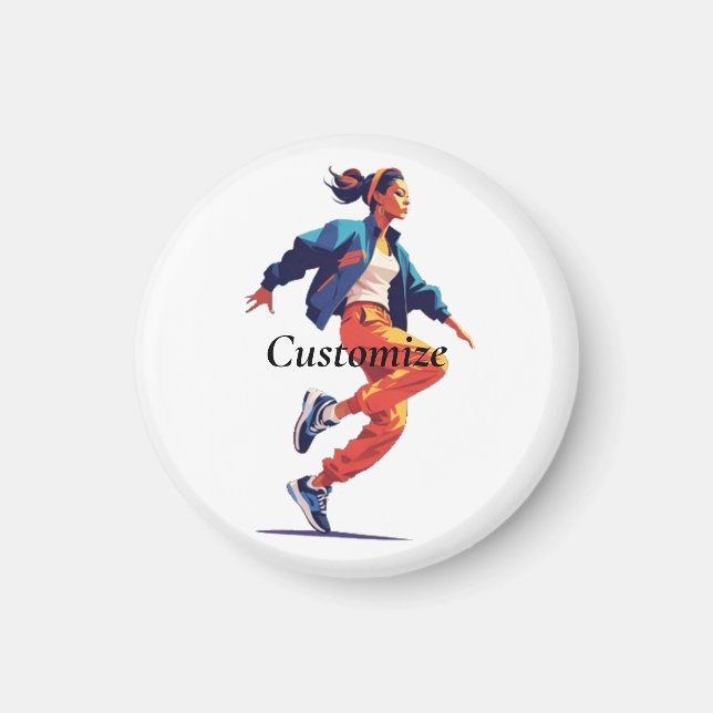 Female dancer Hip hop Thunder_Cove Magnet (Framsidan)