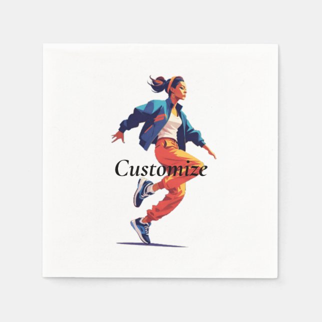 Female dancer Hip hop Thunder_Cove Pappersservett (Framsidan)