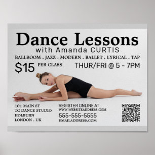 Female dansare, Dance Lesson Advertising Poster