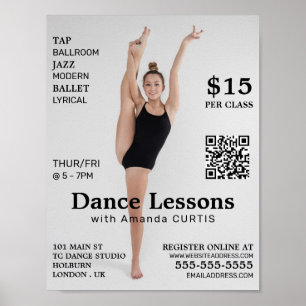 Female dansare, Dance Lesson Advertising Poster
