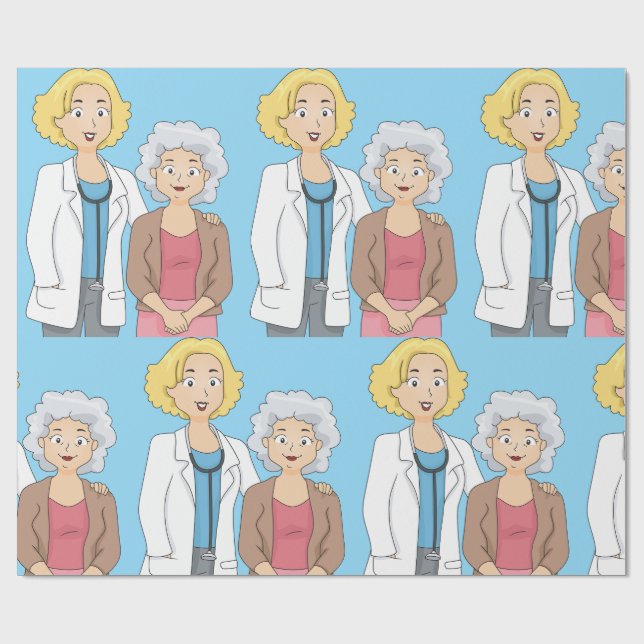 Female Doctor with Senior Woman Patient Presentpapper (Platt)