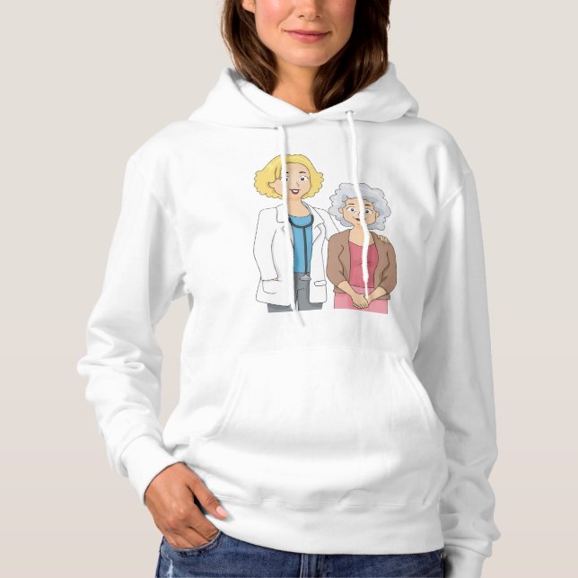 Female Doctor with Senior Woman Patient T Shirt (Framsida)