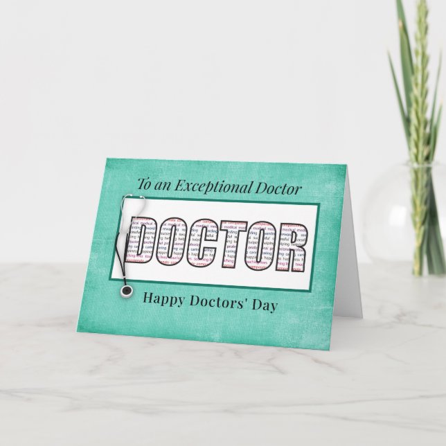 Female Doctors' Day Dedicated Typography Kort (Framsida)